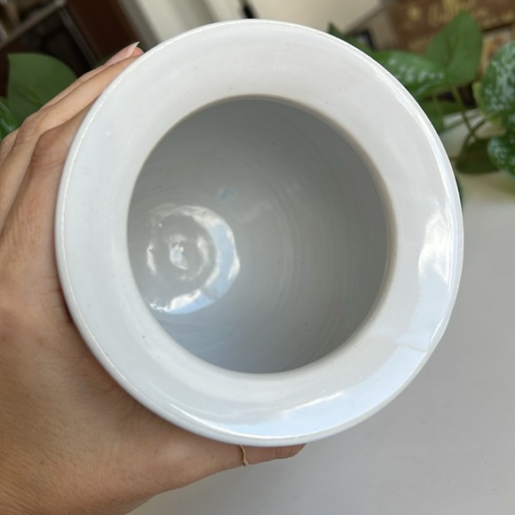 Handmade Floral Pottery Vase Stamped Signed - Picture 7 of 10